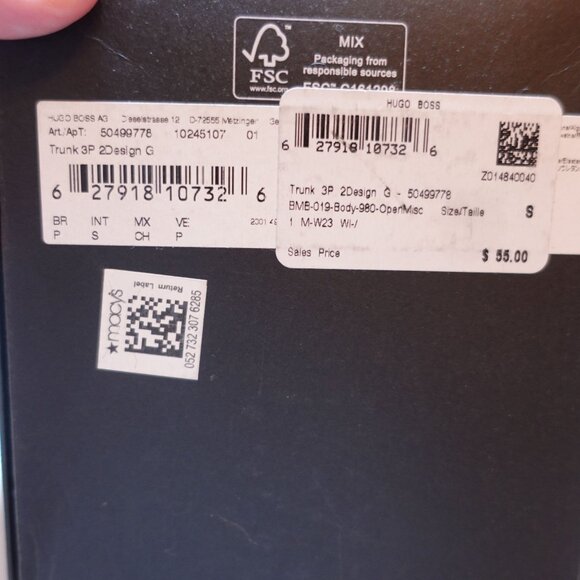 NIB BOSS Men's 3-Pack Trunks Boxer Shorts 2Design G Sz S Black Blue Red - Picture 6 of 6